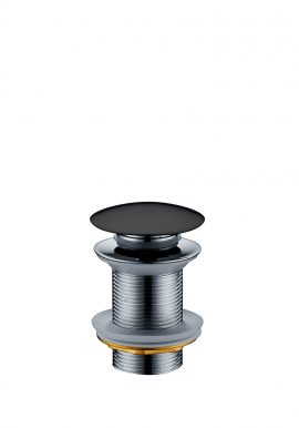 Musta värvi valamu äravool. Ülevooluta valamule. NOR310011