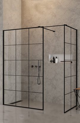 Dušinurk New Modus Black Squared