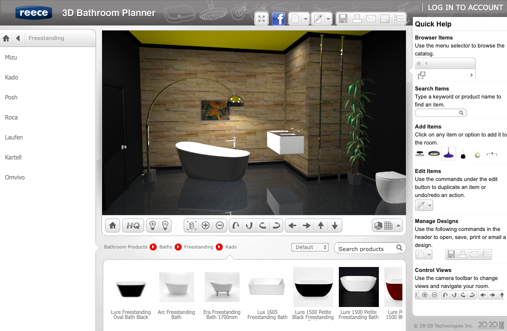 3D joonis vannitoa disain