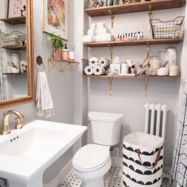 väike vannituba riiulid wc poti kohal