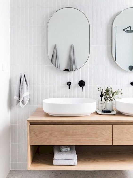 nutikas sisustamine vannitoa valamukapid