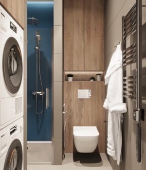 hästi planeeritu väike vannituba