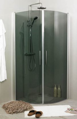 Dušinurk Fix Trend R Smoked glass