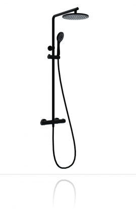 Vihmadušš Colonne Doccia Round Black