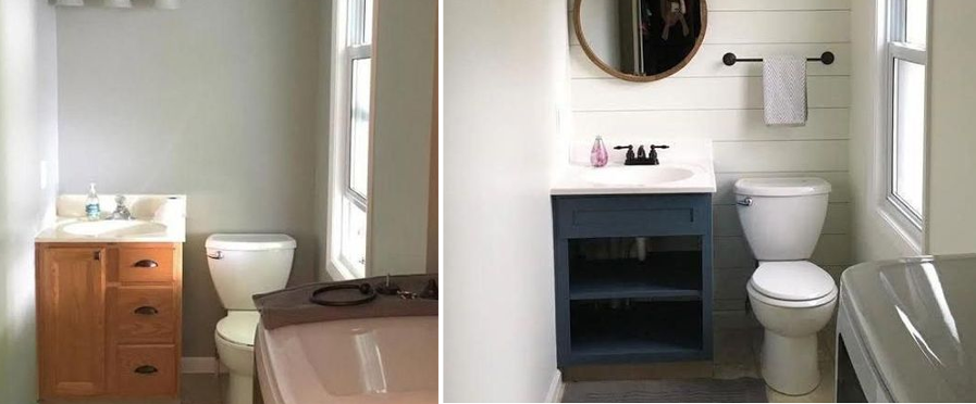 vannitoa valamukapp uuendus uus segisti