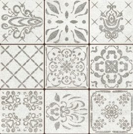 Mustriline põrandaplaat Portugal Gray Dekoor