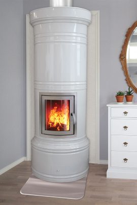 Sheetmetal Round stove Aulikki with cornices