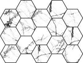Mosaiikplaat Iceberg White Hex