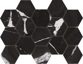 Mosaiikplaat Iliria Negro Hex